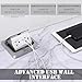 Hoolerry 8 Pack Pop up Floor Electrical Outlet Cover Box Kit with 4.8A USB Charger 20Amp Waterproof Weatherproof Floor Tamper Resistant Outlet Receptacle for Countertop Home (Silver)