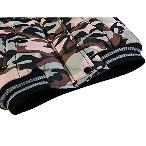 Amiyan Toddler Boys Girls Down Jacket Hooded Thickened Warm Winter Snowsuit Coat Outerwear(Camouflage, 4-5T) #TOP4