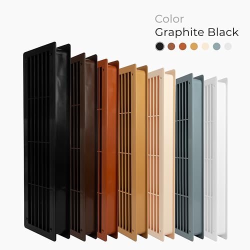 Image of Bathroom Door Air Vent Grille 440mm x 120mm / 18 inch x 5.3 inch Two Sided Ventilation Cover