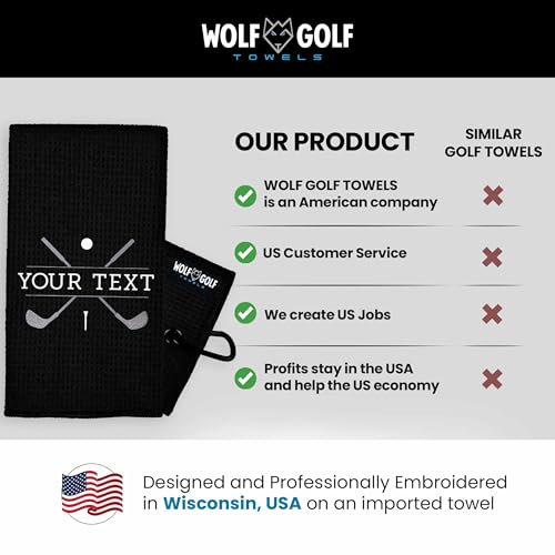 Image of Personalized Golf Towel | Personalized Golf Towels for Golf Bags | Custom Golf Towel Golf Gifts | Golf Towels for Golf Bags for Men or Women