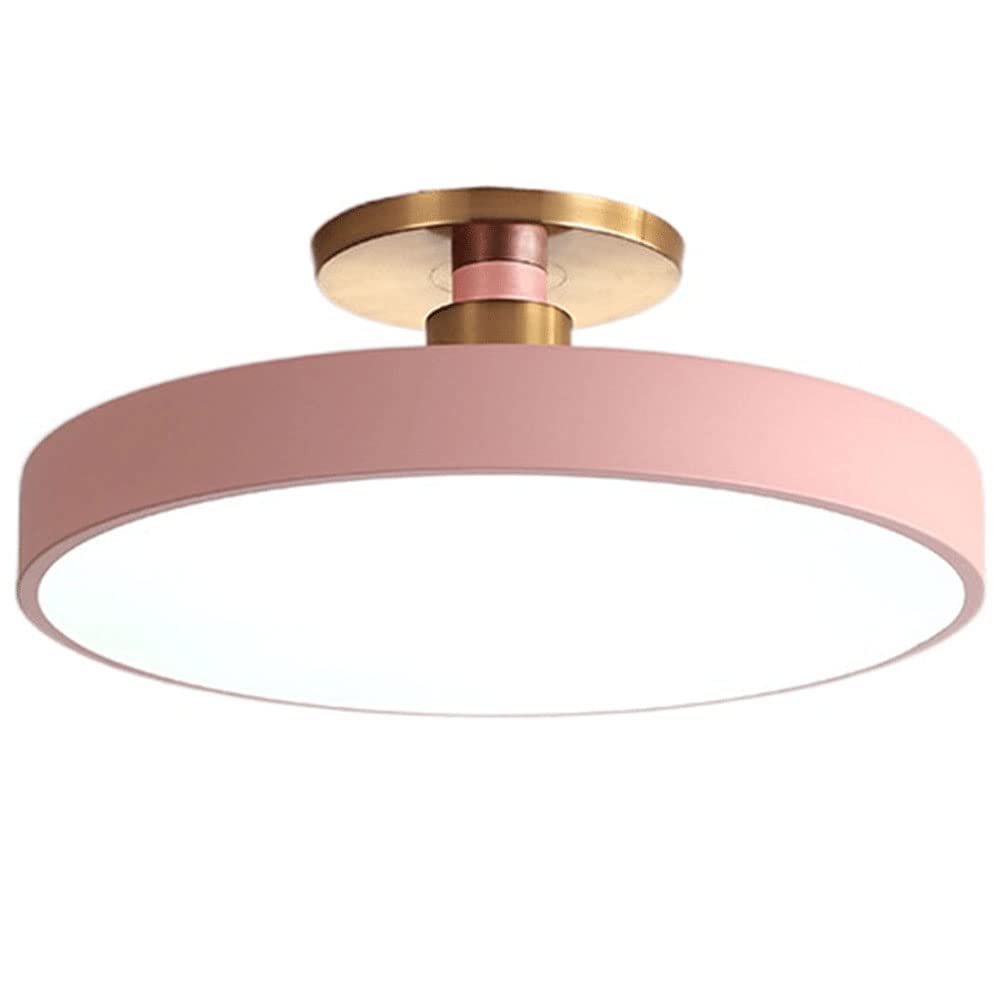 Lampa sufitowa do sypialni Okrągła oprawa LED do montażu podtynkowego Płaskie oświetlenie sufitowe Nordic kolorowe (3000k/4000k/6500k) Metalowe lampy do sypialni Balkon A