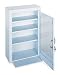 Durham 518-43-PD White Cold Rolled Steel Medicine Storage Cabinet with Plexiglass Door, 18