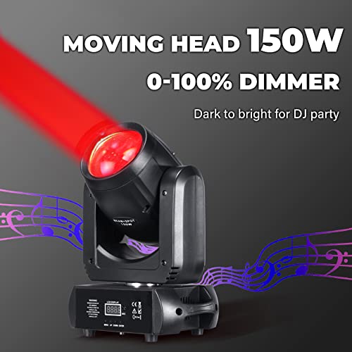 150W Led Moving Head Lights Beam Gobo 18 Face Roto Prism Super Bright Dj Disco Light Stage Light (2 Pack) #TOP5
