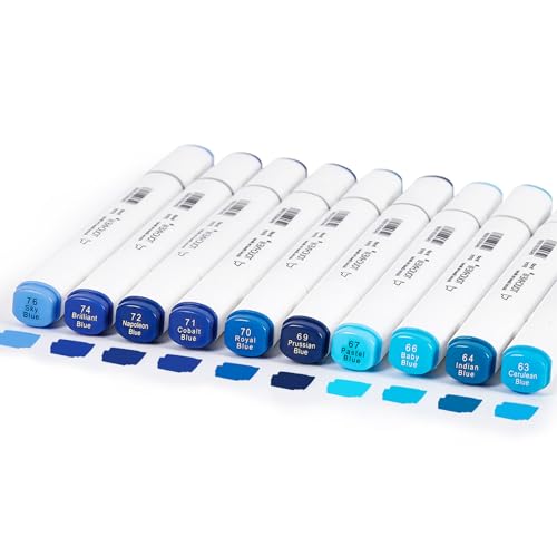 Liulich 10Pcs Alcohol Markers Pure Color Series,T6 Upgrade Dual Tip