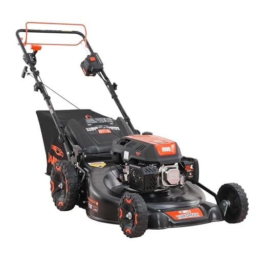 24 in. 201cc Electric Start Select PACE 6 Speed CVT High Wheel RWD 3-in-1 Gas Walk Behind Self Propelled Lawn Mower