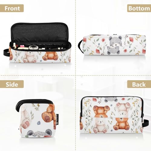 Cartoon Cute Bears Bolsa de Viaje para Herramientas de Cabello para Mujeres con Alfombrilla Térmica para Planchas, Organizador para Planchas, Rizadores y Secadores de Pelo, Esenciales Portátiles para Viaje miniatura 5