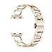 CUZOW Stainless Steel Link Bracelet Adjustable Flexible Replacement Watch Band for Apple Watch/Apple Watch Sport/Apple Watch Edition Series 3/Series 2/Series 1 (Stainless steel-Gold-38mm)