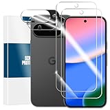 YEYEBF Screen Protector for Google Pixel 10, [2+2 Pack] Tempered Glass & Camera Lens Protectors[Ultrasonic Fingerprint Unlock] [Case Friendly] [Bubble-Free] Screen Protector Glass For Pixel 10