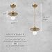 Robert Stevenson Lighting Daisy - Mini Modern Exposed Bulb Metal Ceiling Light, Brushed Gold