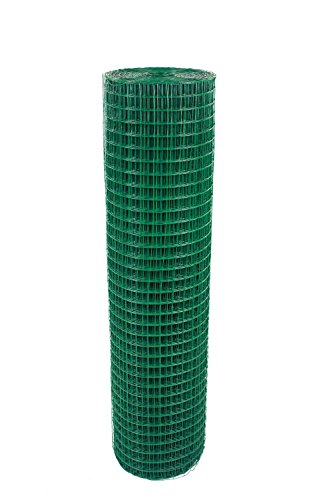 HYGRAD® 1 x 1 Welded Galvanised PVC Plastic Coated Fencing Chicken Wire Mesh Aviary Garden NEW (1.2M X 30M)