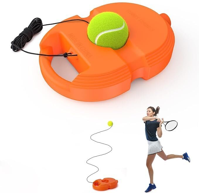 Tennis Trainer Rebound Ball with String Solo Tennis Trainer Set Self Tennis Practice Ball with String Cricket Trainer Rebound Ball with Rope Fill Sand or Water (B0D5D9BFQM) Amazon Price History, Amazon Price Tracker