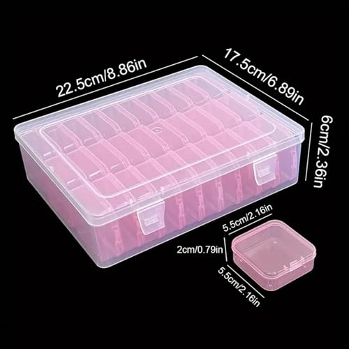 Boîte de rangement transparente pour bijoux perles boutons et breloques