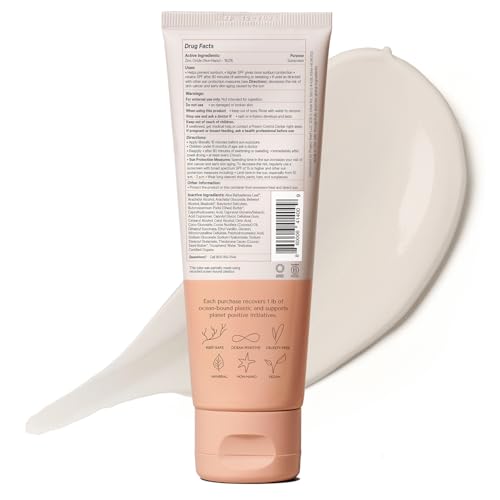 Reef Friendly SPF 30 Mineral Sunscreen - No White Residue, Water-Resistant, Vegan, 3.4 fl oz