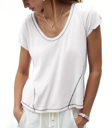 Cicy Bell Women's Cropped Scoop Neck T-Shirt