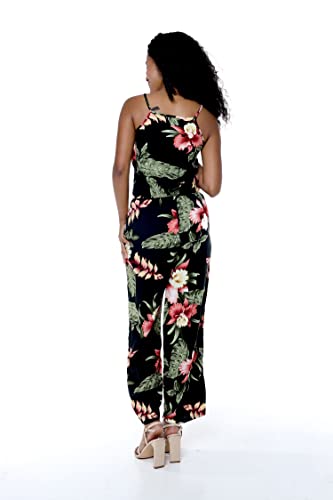 Image of Family Matching Hawaiian Clothes, Black Rafelsia | Lightweight 100% rayon • Family matching outfits • Beach vacations • Luaus • Cruises • Family photos