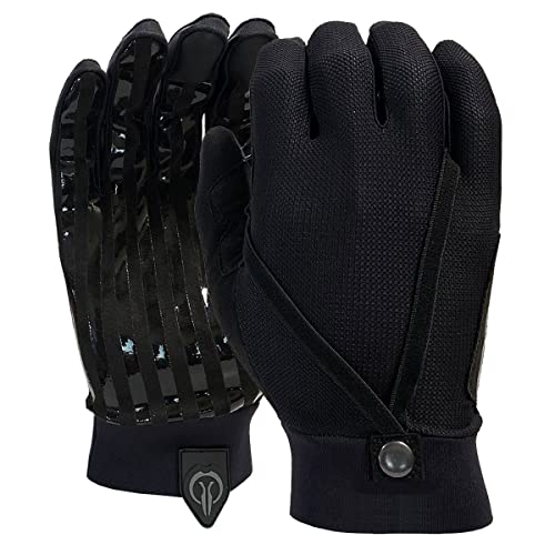 Industrious Handwear Umpire, Referee, and Sports Official Gloves for On-Field and Court Duties - Year-Round Style - Black - LG