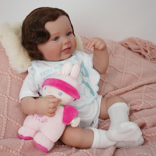 Brastoy Bebê Reborn Boneca Pintada Menina Silicone Realistic Original 48cm (Menina Pintado 48cm)
