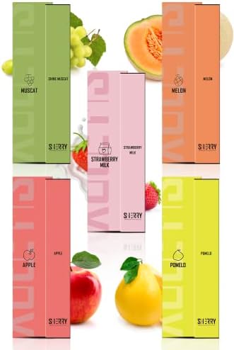 Amazon 公式 Sherry シェリー ポケットシーシャ 持ち運び シーシャ フルーツフレーバー 電子タバコ ペイプ Vape 禁煙グッズ ニコチンなし タールなし 300回吸引可能 シーシャ 持ち運び 使い捨てシーシャ 電子シーシャ フレーバー パイナップル E Liquid Sherry