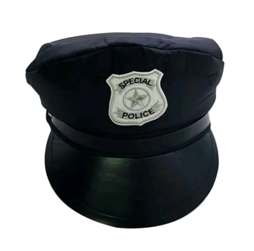 Chapéu Quepe Boina Policial Preto Fantasia Festa Cosplay