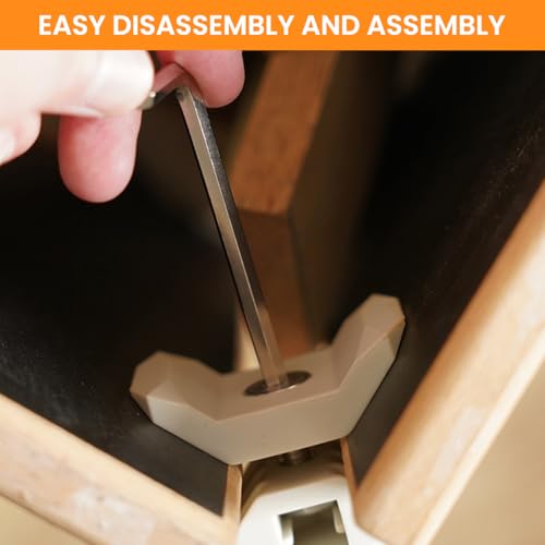 Image of Serplex 4Pcs 90-Degree Nylon Furniture Connector Brackets, Quick-Release