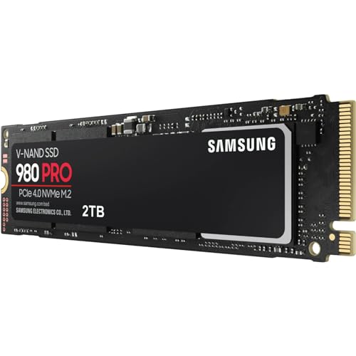 Image of Samsung 980 PRO SSD 2TB PCIe NVMe Gen 4 Gaming M.2 Internal Solid State Drive Memory Card,Maximum Speed,Thermal Control MZ-V8P2T0B /AM,(Pack of 10)