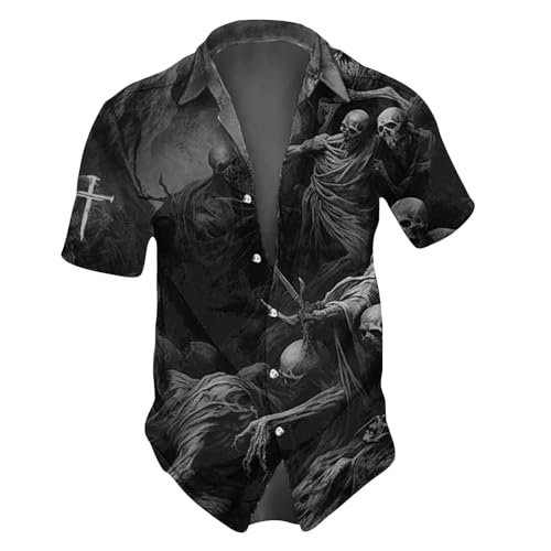 IQYU Oversize Shirt Men's Ugly T-Shirts Halloween Costume Me