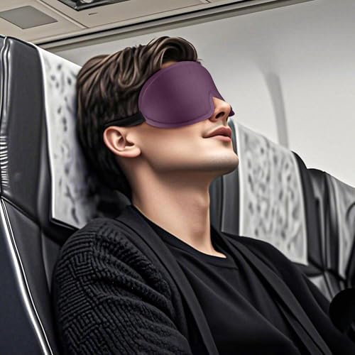 Image of Tobfit Blackout Sleep Mask for Women Men Zero Eye Pressure Eye Mask, Lycra Fabric 3D Ergonomic Design Eye Movement and Eyelash Friendly, Ultra Comfortable Blindfold for Sleeping Purple
