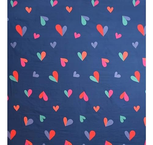 Image of Tript Elastic Fitted Glace Cotton Single Bed (72x48 inches Upto 6 Inches) bedsheet with 1 Pillow Cover - 200TC ( 4Feet by 6 Feet) D Heart sb