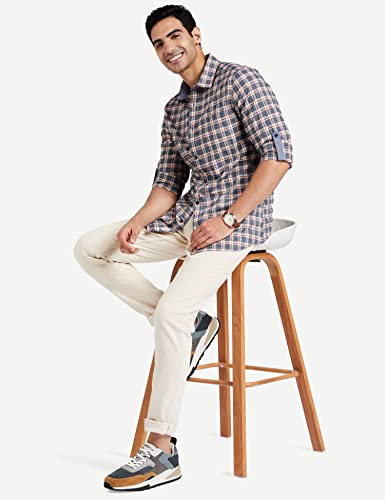 Image of Amazon Brand - Symbol Men's Cotton Checkered Regular Fit Casual Shirt