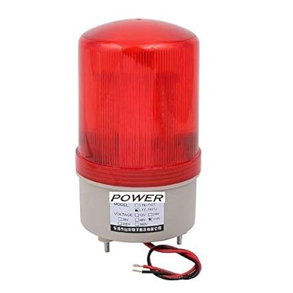 HANUTECH Plastic Warning Siren Light Industrial Signal Tower Buzzer 24V/Red