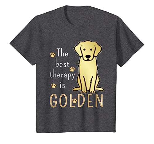 VidiAmazing The Best Therapy is Golden Retriever Dog T-Shirt ds2354 T-Shirt
