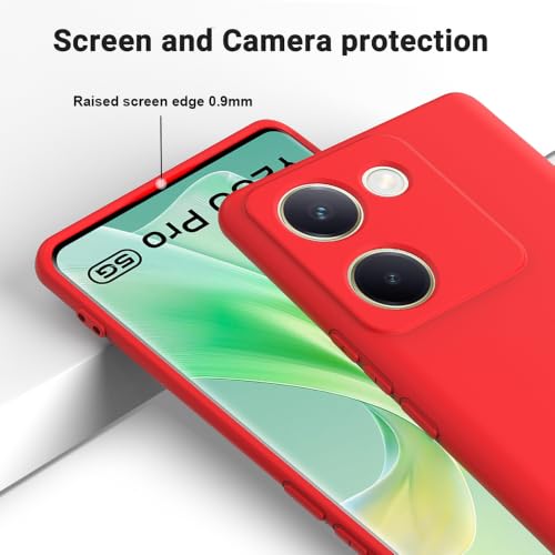 Image of Back Cover for Vivo Y200 Pro 5G / Y300 Plus 5G | Full Camera Protection | Premium Liquid Silicon Case | Flexible Bumper Case for Vivo Y200 Pro 5G / Y300 Plus 5G (Red)