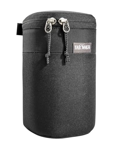 Tatonka Objektivtasche Lens Pocket M - Gepolsterte Tasche für Kamera-Objektive bis 16 cm Länge - Mit Gürtelbefestigung und Reißverschlussdeckel - 17 x...