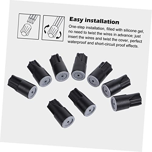 Conectores impermeables OUNONA de silicona y nylon para cableado exterior de 50 piezas 5