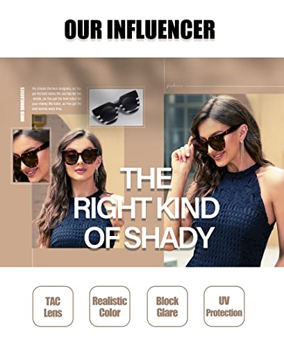 Duco Oversized Cat Eye Sunglasses For Women Trendy Square Polarized Shades Uv400 Designer Big Sunnies Dc1201 #TOP4