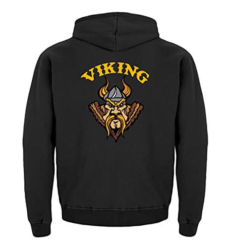 Sweat à capuche Viking vêtement enfant chaud et résistant noir 122-128 cm