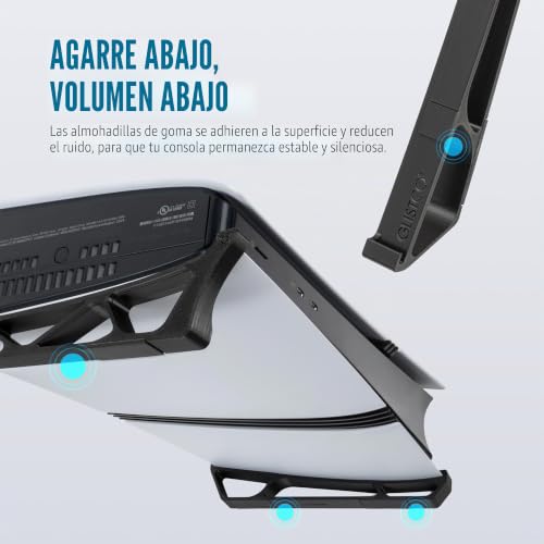 Soporte horizontal Glistco Patines para PS5 Pro que mejora ventilación y estabilidad 7