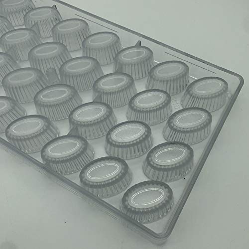 32 Cavities Professional Chocolate Mold Oval Flower Pot Shape Polycarbonate Candy Mould #TOP5