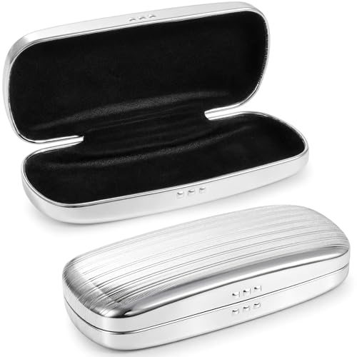 Image of Hifot Metal Eyeglass Case Hard Shell, Aluminum Spectacles Box Sunglasses Case for Men Women, Reading Glasses Holder