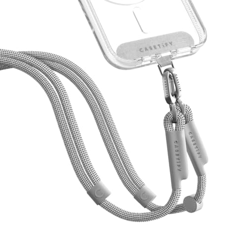Image of CASETiFY 8mm Rope Cross Body Strap with Card - Heather Grey