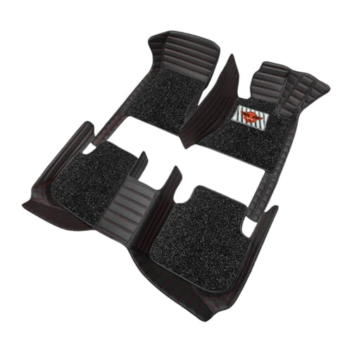 Image of NEXTA 9D Premium Custom Fitted Car Tray Mats Compatible with Nissan Gravite (Black Red)