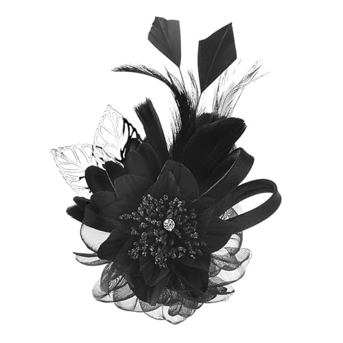 Image of Extra Large Flower Brooches for Women Lapel Pins Dainty Fabric Brooches Big Camellia Lady Flower Fascinator Hatpin Hair Clip for Wedding Prom Party Dance Banquet Ceremony Clothes Accessories Jewelry