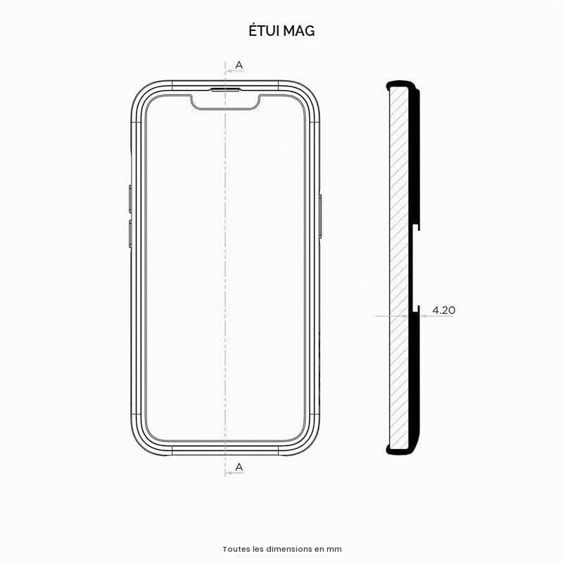 Quad Lock Coque MAG pour iPhone 13 Mini antichoc compatible MagSafe