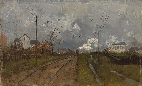 El tren está llegando por Fritz Thaulow cuadro para salón elegante