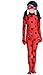Produktbild Ladybug Marienkäfer Kostüm für Mädchen | 3-teilig: Overall, Maske, Tasche | rot mit schwarzen Punkten | ideal für Karneval & Fasching: Größe: S (104)