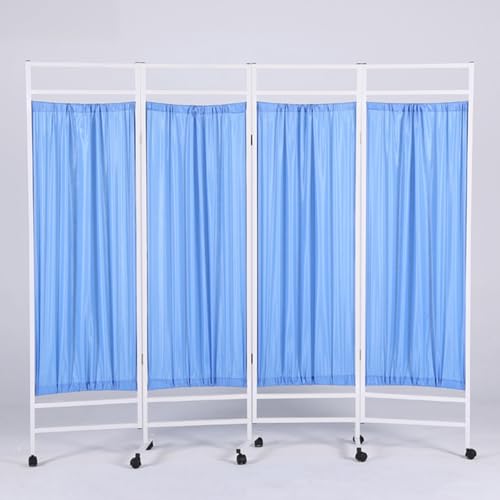 Xlqadv Robust And Portable Medical Room Divider, Sturdy Steel Frame, Lightweight And Easy To Move, Medical Screen With Brake-Equipped Wheels cover