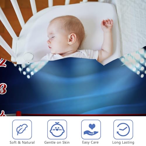 Image of Boxing Theme Baby Monthly Milestone Blanket, 60x40in Soft Flannel, Arena Lights Backgrounds, Newborn Mom Gifts, Boy Baby Shower Age Growth Tracker with Bonus Maker