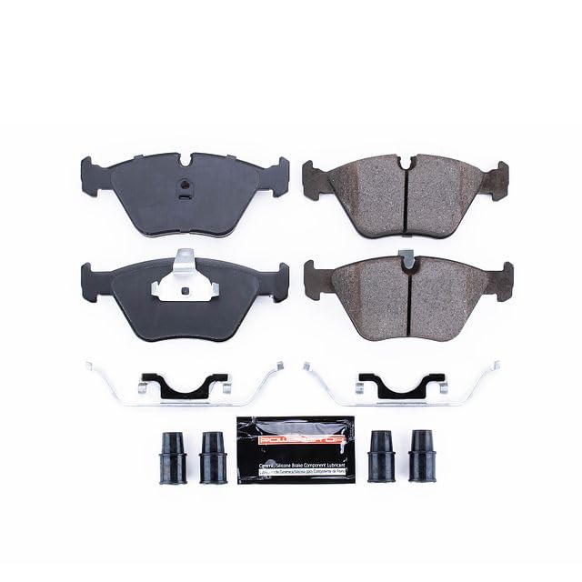 Image of PowerStop Front Brake Pads for BMW 525i 2001-05 |528i 1997-00 |M3 2005-06 - Z23 Carbon-Fiber Ceramic Brake Pads with Installation Hardware, Z23-725