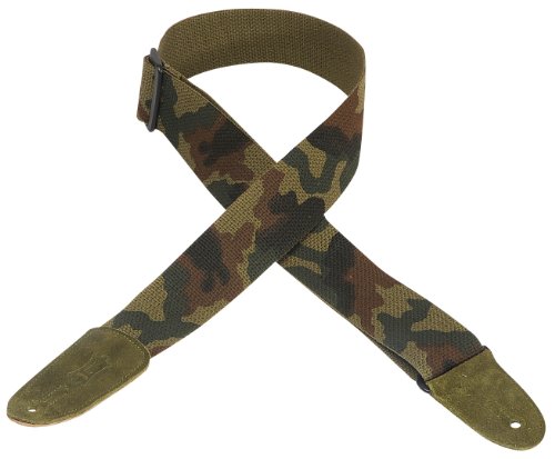 Levy’s MC8-CAM Sangle de Guitare Cotton Colour Suede Ends 2″ – Camouflage - Les Beatles, Paul McCartney, John Lennon, RIngo Starr, George Harrison Levy's MC8-CAM Sangle de Guitare Cotton Colour Suede Ends 2" - Camouflage