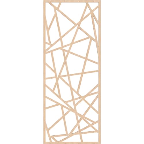 Image of Conway Decorative Pierced Fretwork Wood Wall Panels, 21 3 /8 inchW x 54 3 /8 inchH x 1 /4 inchT, Red Oak